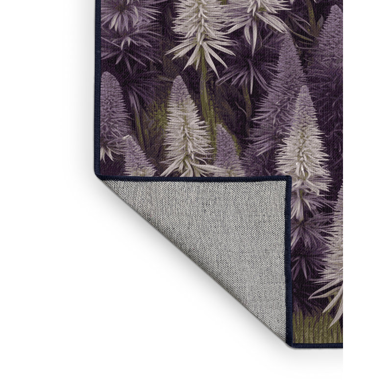 Tapis botanique lavable à la machine, Carré 8 pi