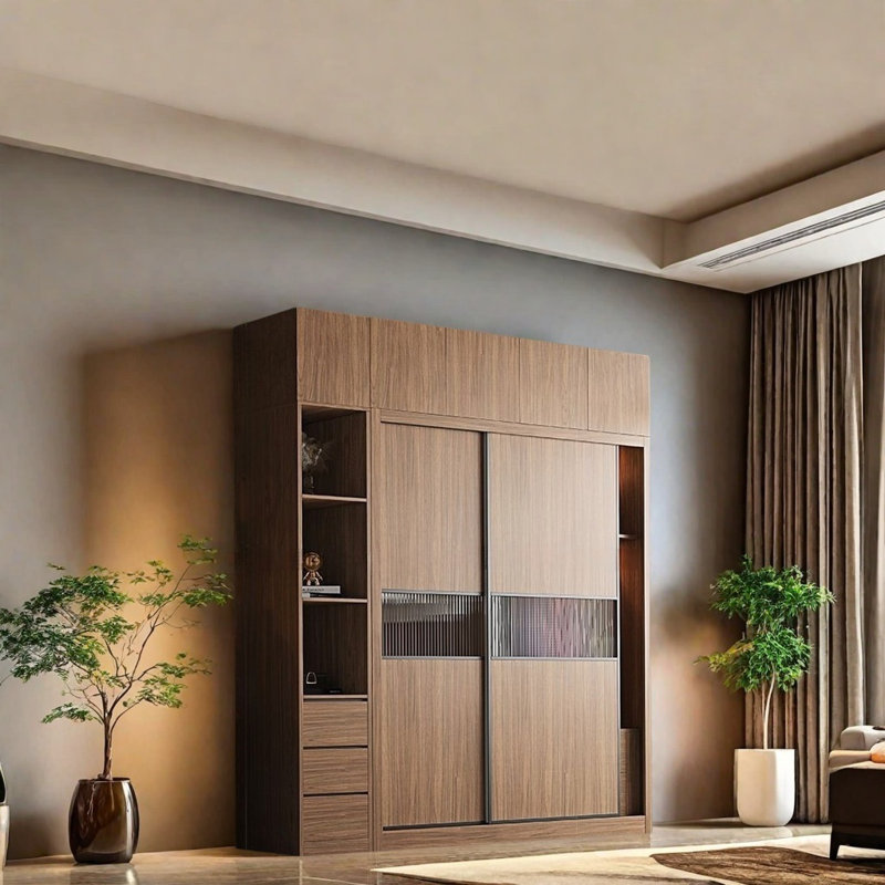 Garde-robe moderne, simple et classique, H 98,43 po x l 62,99 po x P 23,62 po