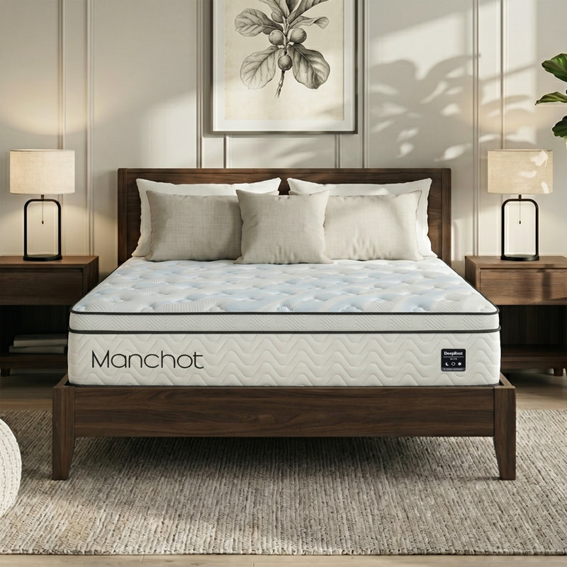 Essential™ Firm Hybrid Mattress – Reinforced Center Support, No Sink in the Middle, Breathable Cooling Comfort for Back & Stomach Sleepers