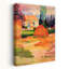 Haystack In Village, paysage abstrait coloré, impression d'art mural-133313382