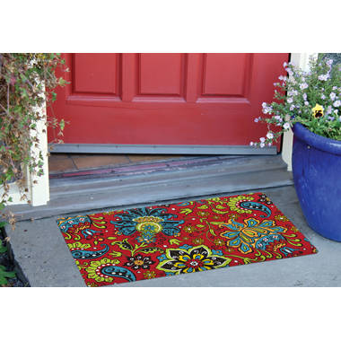 MSI Black Encaustic Coir Non-Slip Outdoor Doormat & Reviews