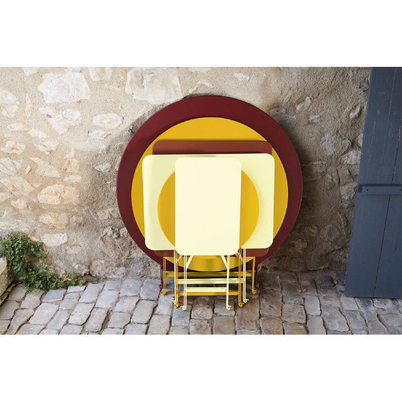 Bistro Outdoor Round Bistro Table, 29" H x 24" W x 24" L, Mayan Blue