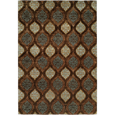Wool Damask Area Rug