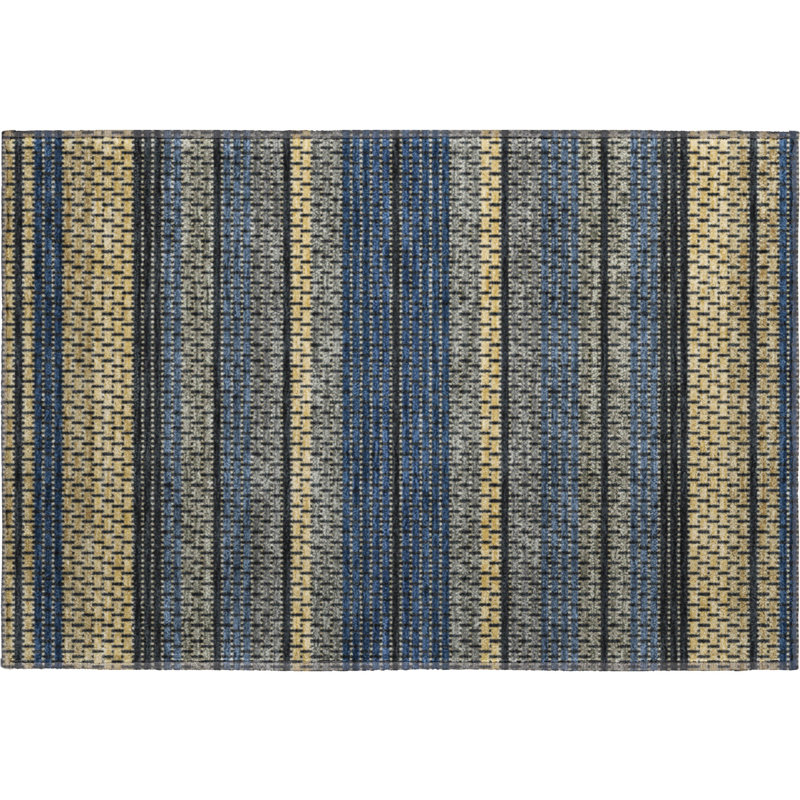 Tapis de qualité supérieure lavable à la machine Mayfield AMF2427, 1 pi 8 po x 2 pi 6 po, Marine