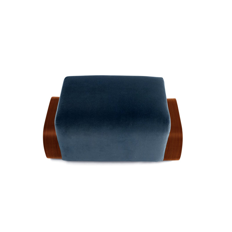 Cayenne Ottoman, Ocean Velvet