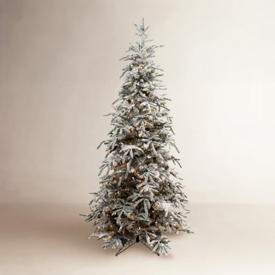 Frosted Pre-Lit Balsam Fir Christmas Tree