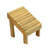 Saru 11.8" Minimalist Solid Acacia Wood Shower Foot Rest for Shaving Legs, Water-Resistant Slanted Spa Stool for Inside Shower, Light Teak-1557664589