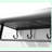 ModernSpace Double Layer Bathroom Shelf with Towel Bar & 5 Hooks - Wall Mounted Black Aluminum Storage Rack for Bath/Kitchen