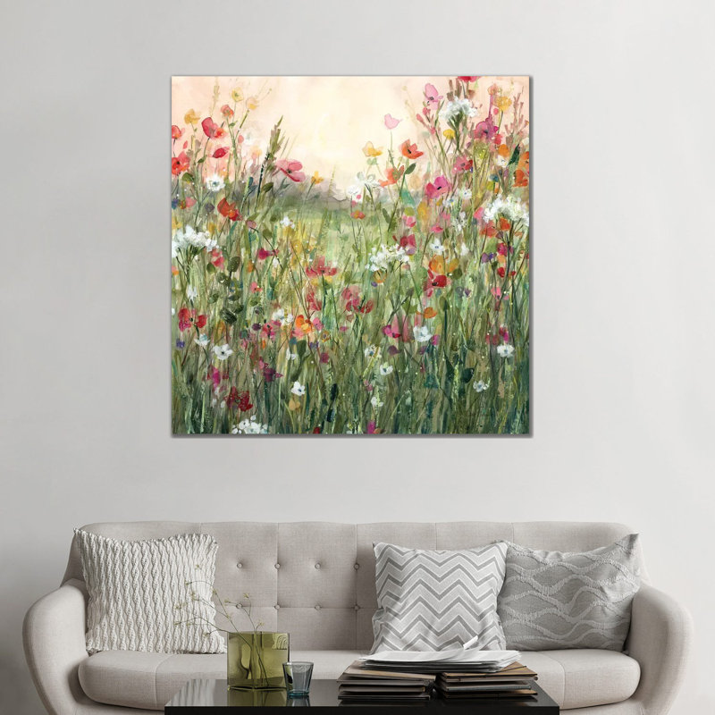 «Spring in Full Bloom» par Carol Robinson - reproduction imprimée, Pas de tapis, Toile tendue, H 48 po x l 48 po x 1,5 po