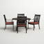 Ensemble repas 5 pièces avec coussins et table ronde 48 "Caseyville