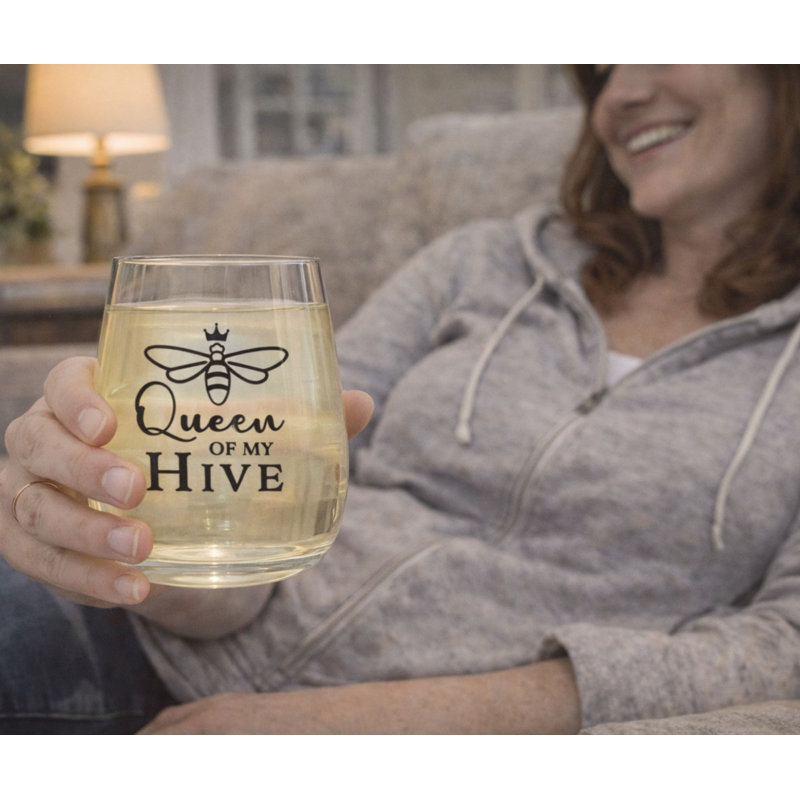 Verre à vin Bee - Queen Of My Hive 15 oz