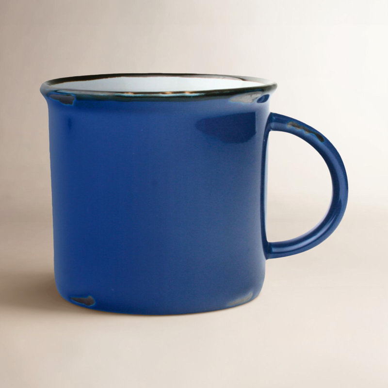 Canvas Home Tinware Stoneware Coffee Mug 16oz, Dark Blue