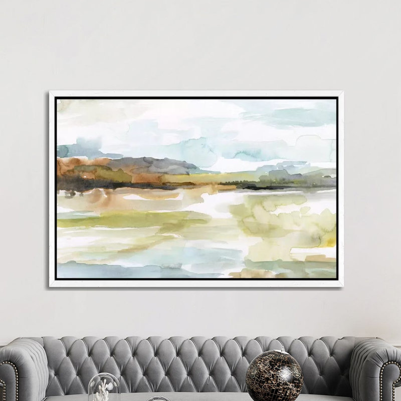 Faraway by Nan - Painting on Canvas, 152.5 cm H x 101.5 cm W, White Framed