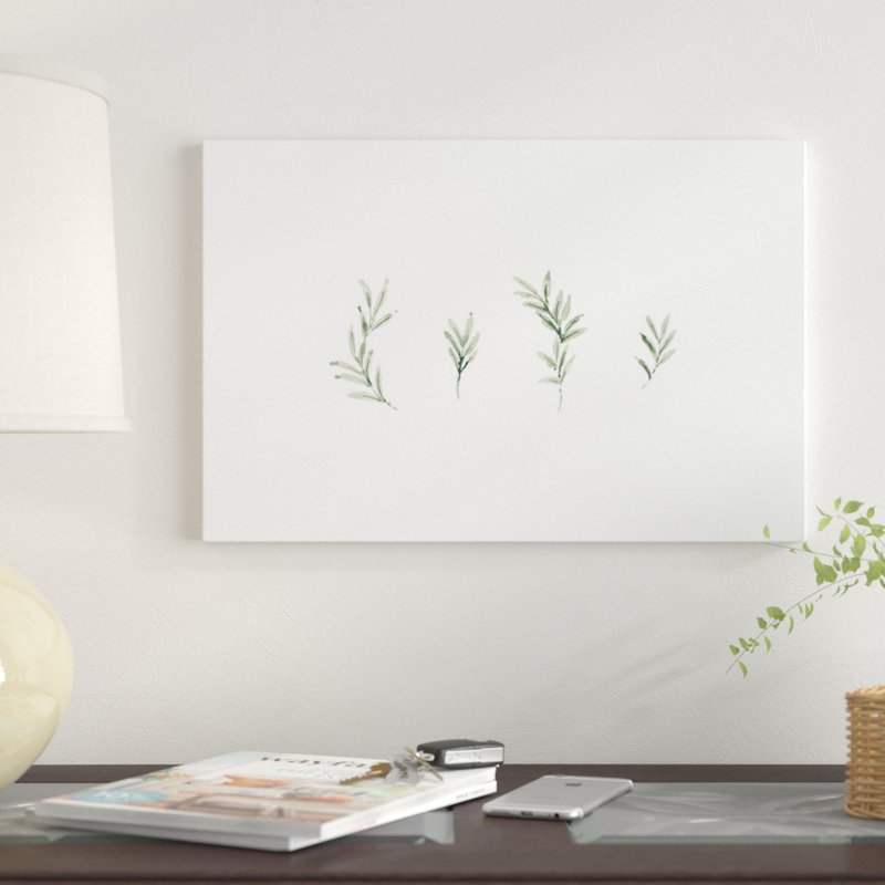 «Leaf Study No. 2» par Melissa Selmin, impression sur toile tendue, H 8 po x l 12 po x P 0,75 po, Toile tendue, Pas de tapis