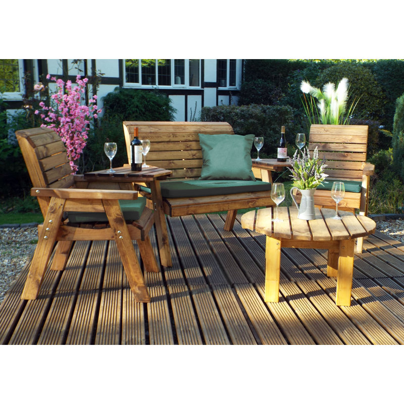 Gagne 4 Seater Sofa Set, Green