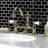 Kingston Brass Restoration Two-Handle 3-Hole Deck Mount Bridge Bathroom Faucet with Brass Pop-Up-11177452