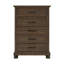 Commode 5 tiroirs brun foncé