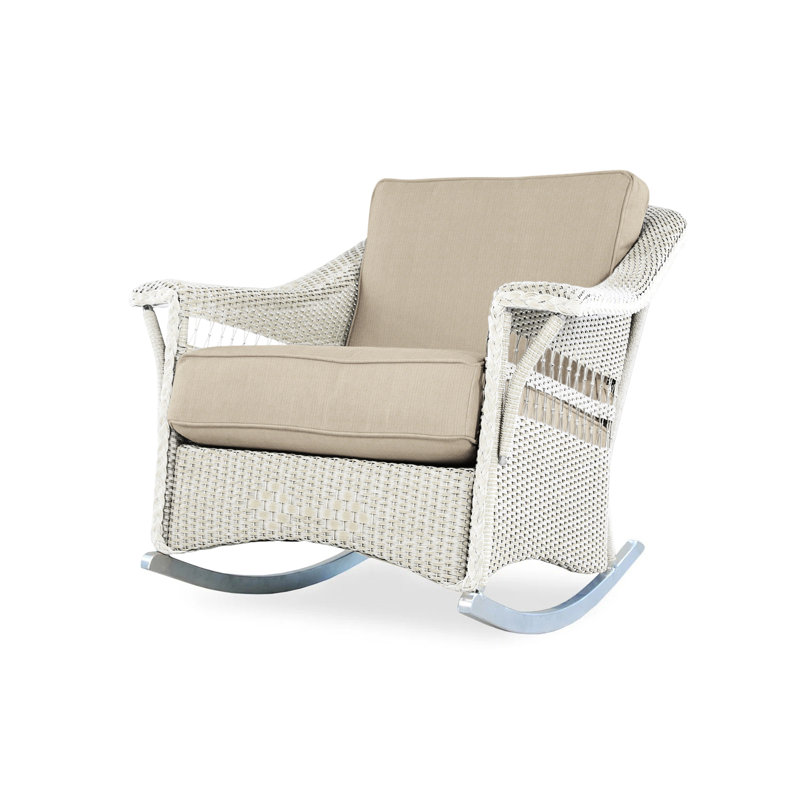 Nantucket Outdoor Rocker Chair, Callen Driftwood, Antique White