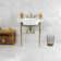 Edwardian Porcelain Square Console Bathroom Sink with Overflow