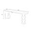 Bureau rectangulaire brun en bois massif-139725083