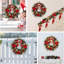 Couronne de Noël lumineuse de 30 pouces avec lumières DEL à piles et décor rouge doré pour la porte d'entrée
