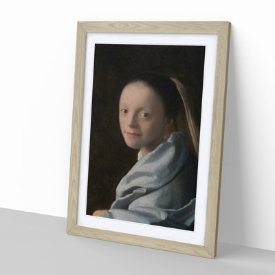 Study of a Young Woman by Johannes Vermeer - Picture Frame Painting