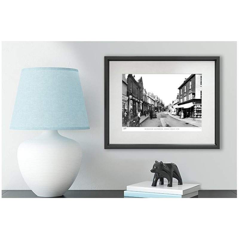 Budleigh Salterton, High Street 1918 - Single Picture Frame Print, 60cm H x 80cm W x 2.3cm D