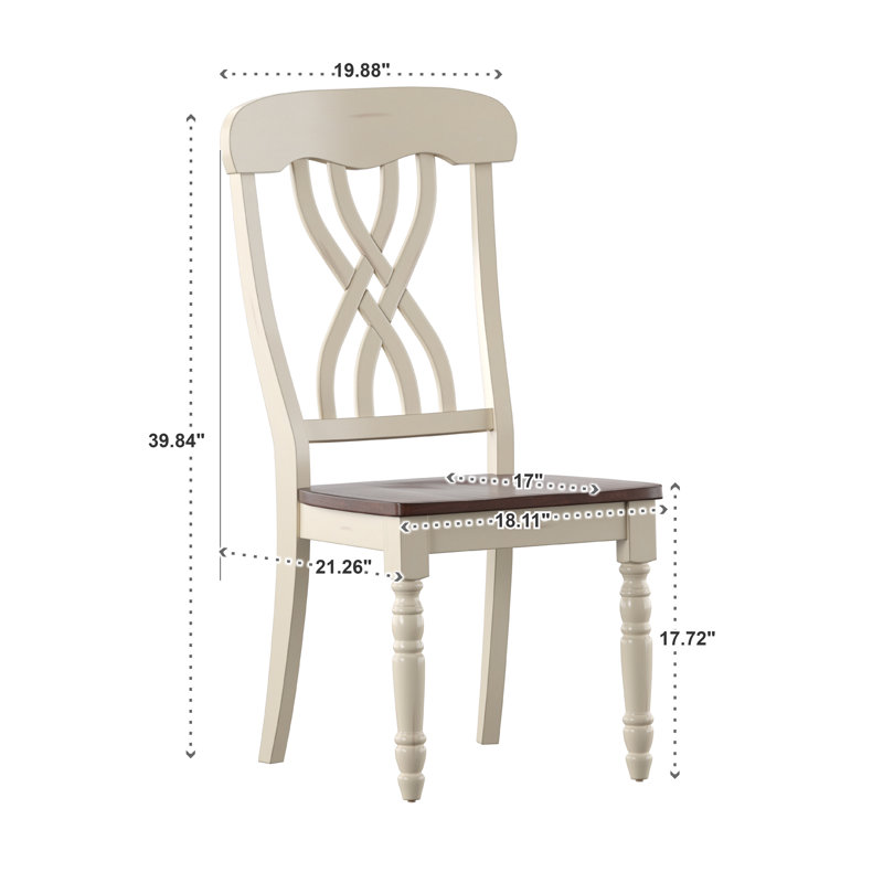 Alyssha 2 - Person Pedestal Dining Set, Antique White