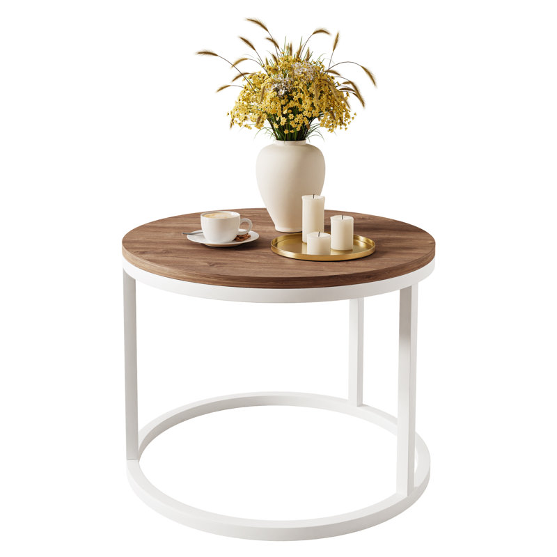 Candance Frame Coffee Table, Stirling Oak, White