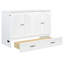 Lit escamotable double avec grands tiroirs de rangement - Lit mural pliable blanc pour petits appartements ou chambres d'amis-1089987350-1089987351