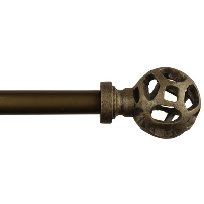 Dieudonne Polyresin Adjustable Single Curtain Rod