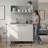 Napoles Utility Sink Complete With Faucet Included, Freestanding Base With Legs, Laundry Tub With Deep Stainless Steel Basin, Modern Multi-Purpose Sink For Kitchen, Laundry Or Utility Room