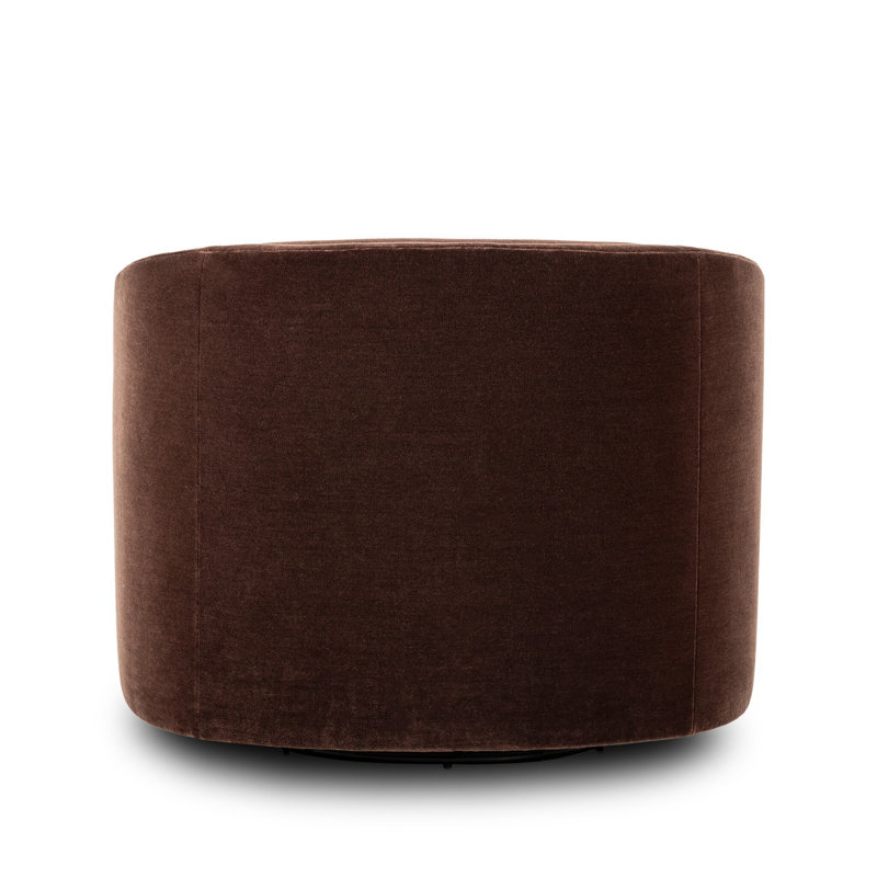 Presley Upholstered Swivel Chair, Monte Chocolate