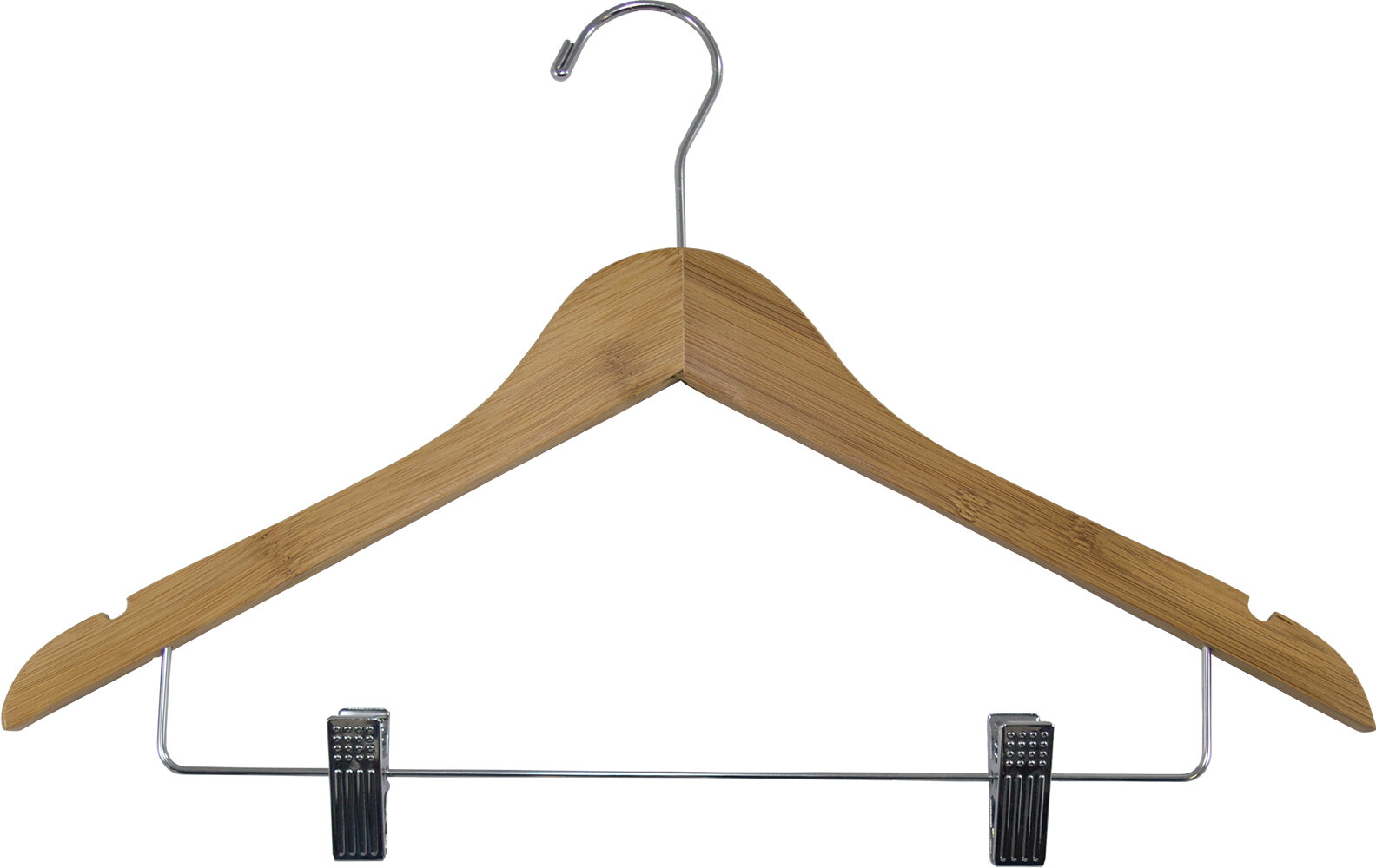 Slim-line Wood Hangers For Pants & Skirts - Bamboo Wood Hangers