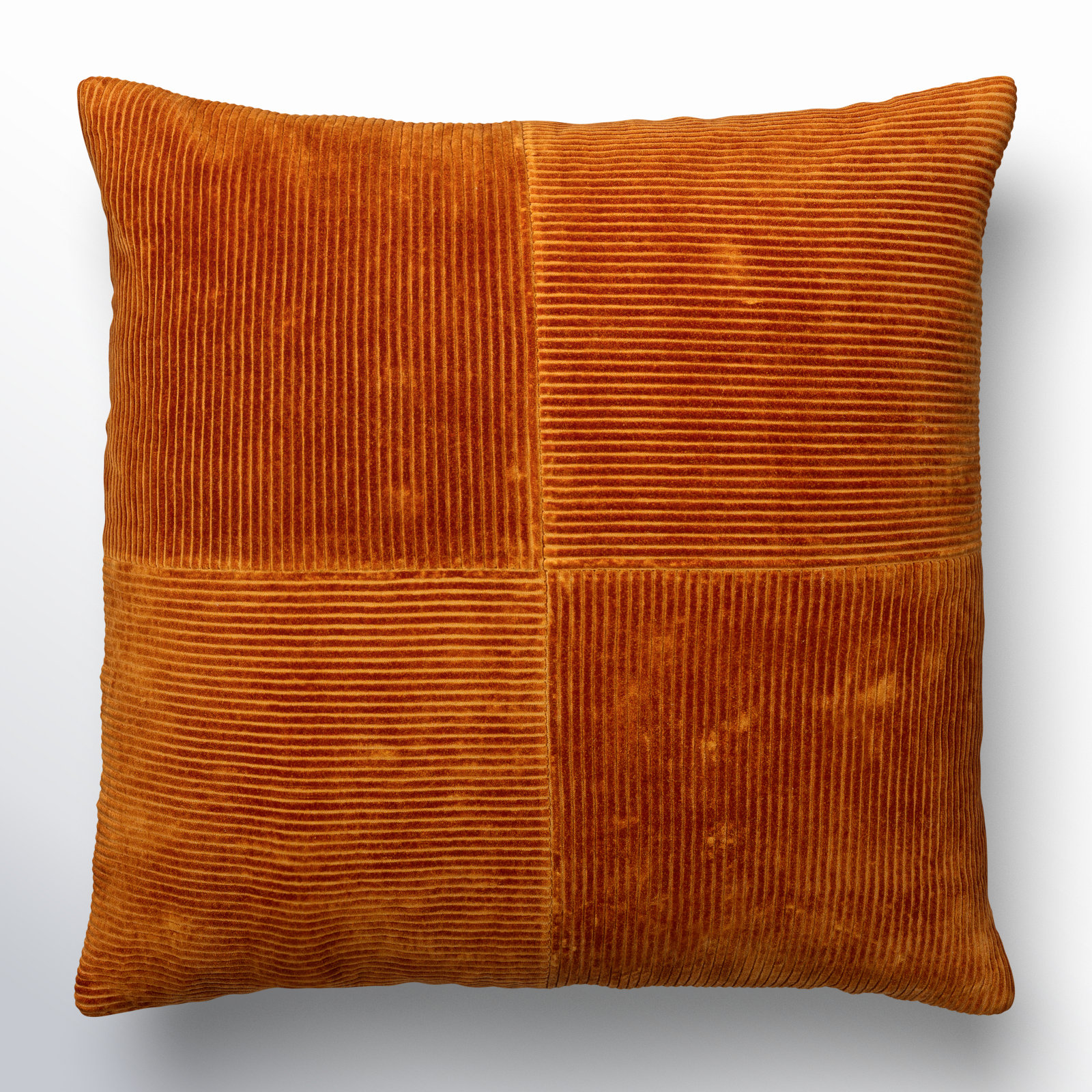 Selma Cotton Throw Pillow, 22" x 22", Brick Red