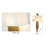 Keaney 1 Light Brass Rod Wall Sconce With Shade-31917080