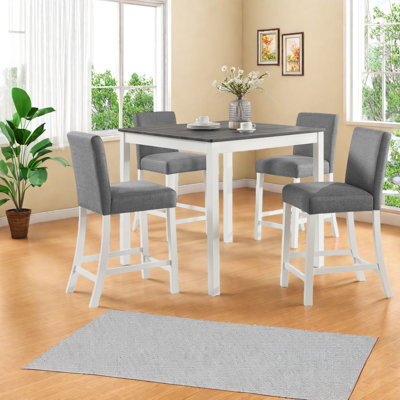 Space-saving Modern Dining Table Set, Wood And Mdf, Kitchen/dining Room Fit