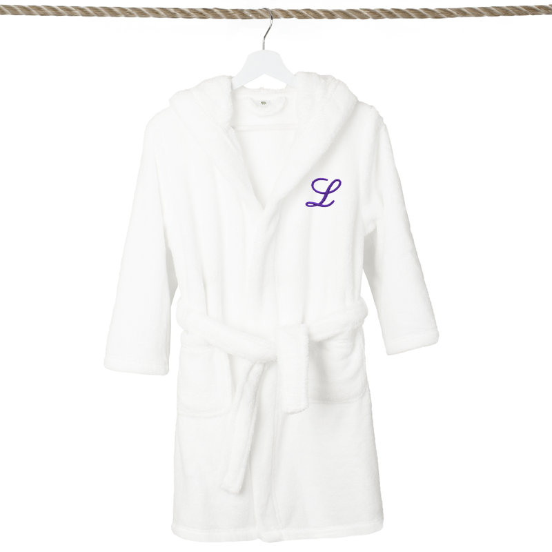 Peignoir à capuche double 100% polyester personnalisé, L, L