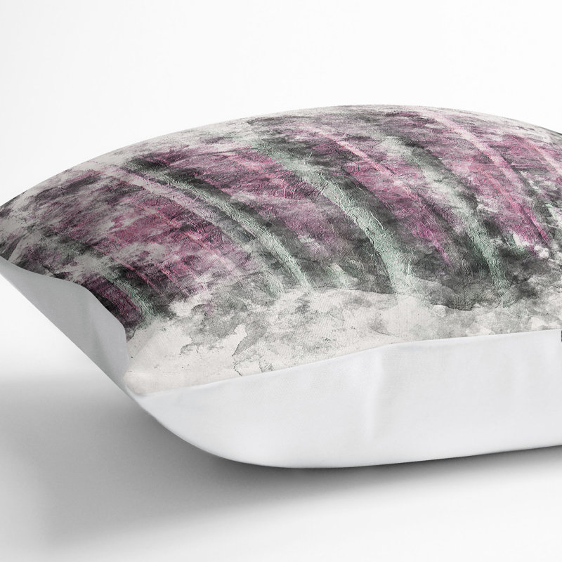 Forest Watercolour Cushion with Filling, White, 40cm H x 40cm W x 15cm D