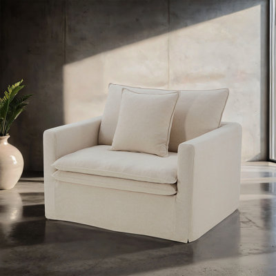 Fauteuil 1P avec accoudoirs étroits à finition taupe