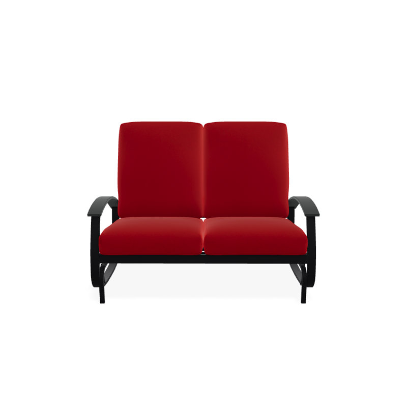 Banc oscillant avec coussins Askar, Rouge 1A, Graphite classique P30, Noir texturé