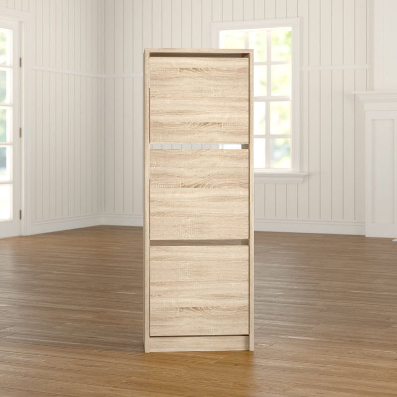 Albee 12 Pair Flip Down Shoe Storage, Sonoma