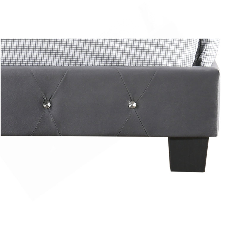 Charming Gray Twin Bed With Storage, Gray