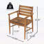 Chaise d'extérieur en bois d'acacia, ensemble de 2, durable et confortable pour le patio et le jardin