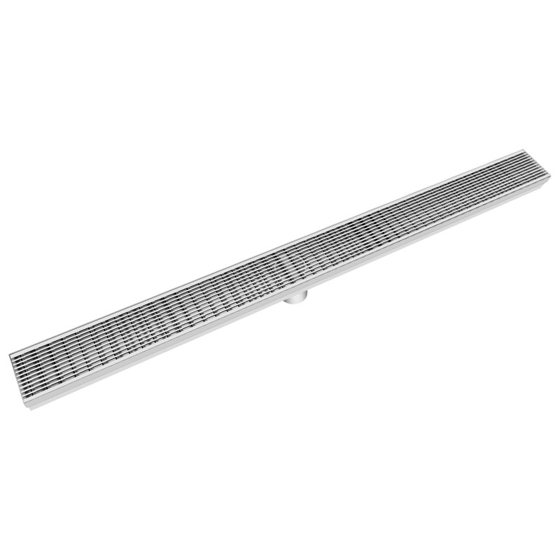 Drain de douche en acier inoxydable 304 poli à miroir, drain de grille de salle de bain amovible et attrape-cheveux avec conception imperméable pour plancher de carrelage, conforme Cupc