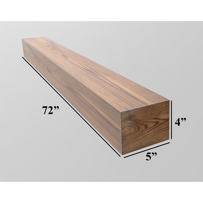 Emerald Lee 3 Piece Floating Shelf, 4" H x 72" W x 5" D, Dark Brown Wood