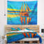Seascape brown tapisserie de bateau à voile-28504637
