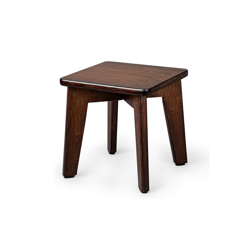 Petit marchepied en bambou, H 10 po x l 9,7 po x P 9,7 po, brun