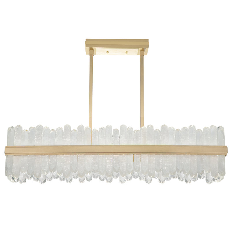 Luminaire suspendu rectangulaire 48 po Lior, Doré