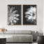 «Succulent» noir et blanc - art floral neutre sur toile, reproduction d'art sur toile encadrée 2 pièces-1768095780-1768095776